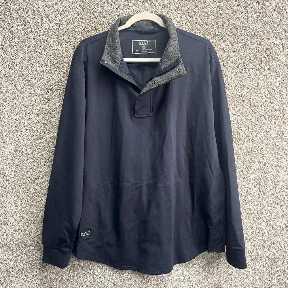 BYLT Navy Blue Elite‎ + Fairway Quarter Zip Pullover in Size XL